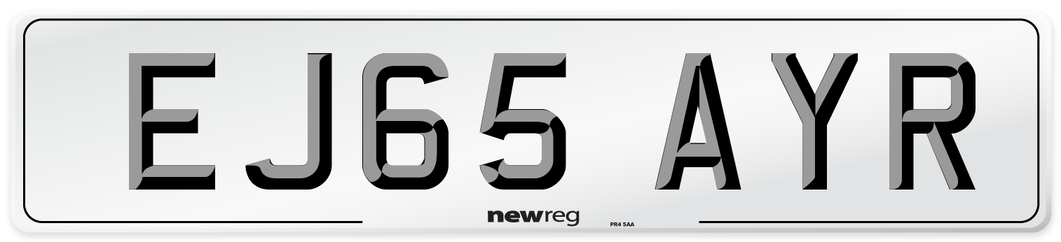 EJ65 AYR Number Plate from New Reg